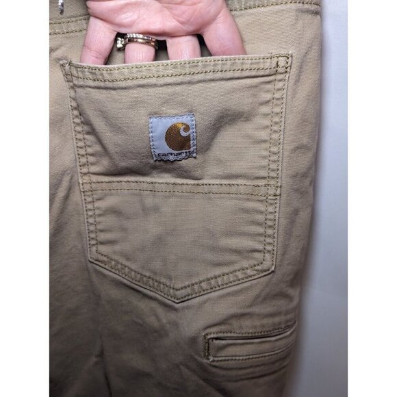 Carhartt Relaxed Fit Pants Men’s Sz 40x32 Tan Rugged Flex Cotton 5 Pocket (1242) - Picture 7 of 16